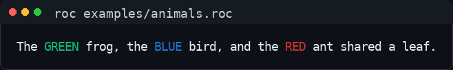 Animals rendered in a terminal