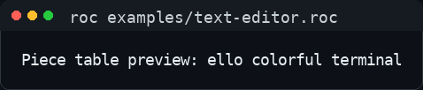 Text editor rendered in a terminal